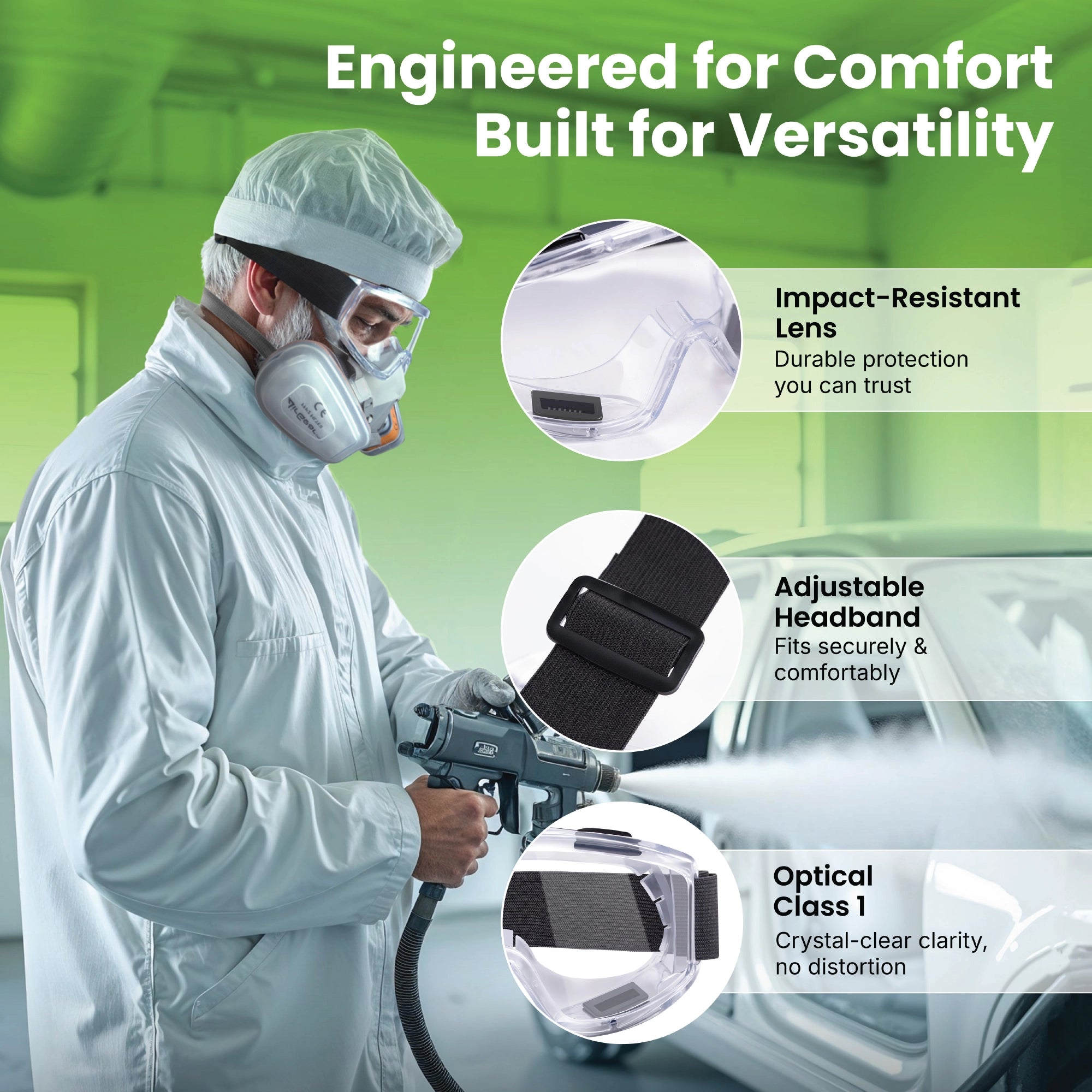 Vision-1000 Safety Goggles – Anti-Fog Protective Eyewear