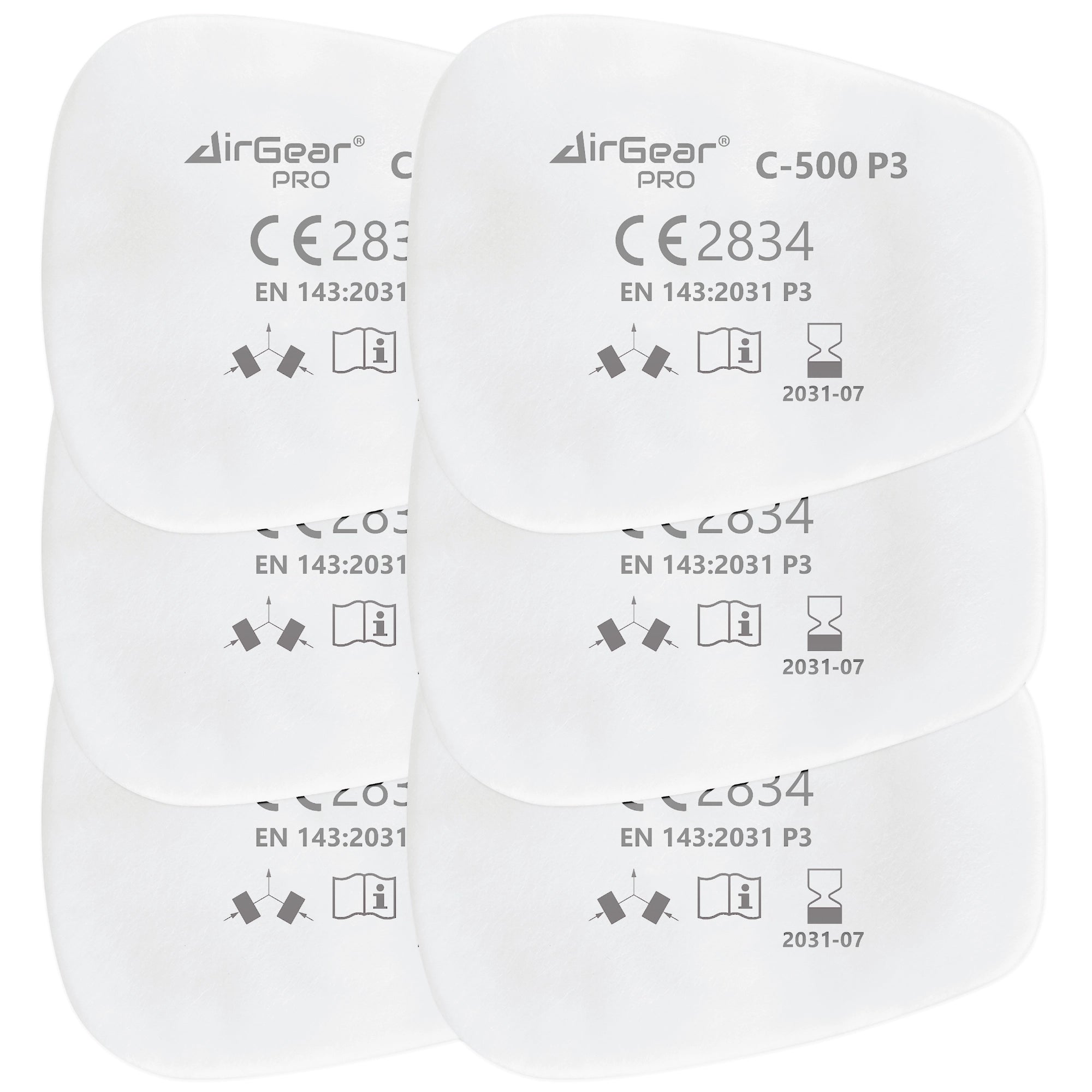 AirGearPro C-500 P3 fine dust filters for respirators