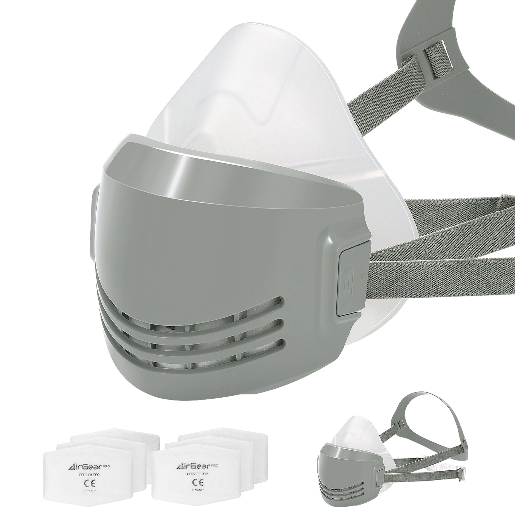 AirGearPro D-200 reusable dust mask with P2 filters