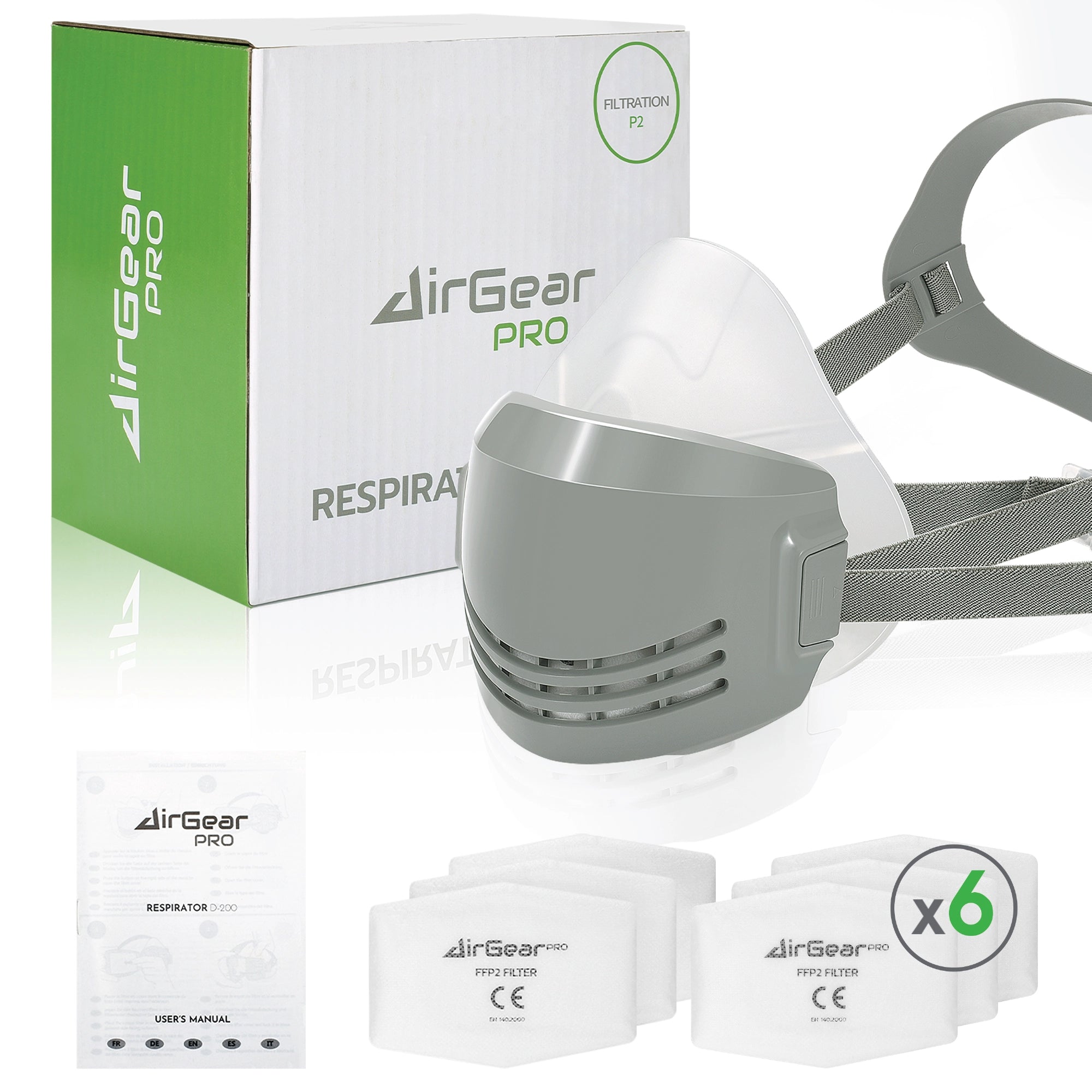 D-200 Reusable Dust Mask with P2 Filters