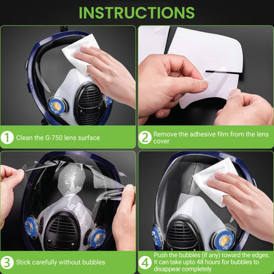 Peel-Off Lens Covers x10 - Compatible with G-750 Full Face Mask