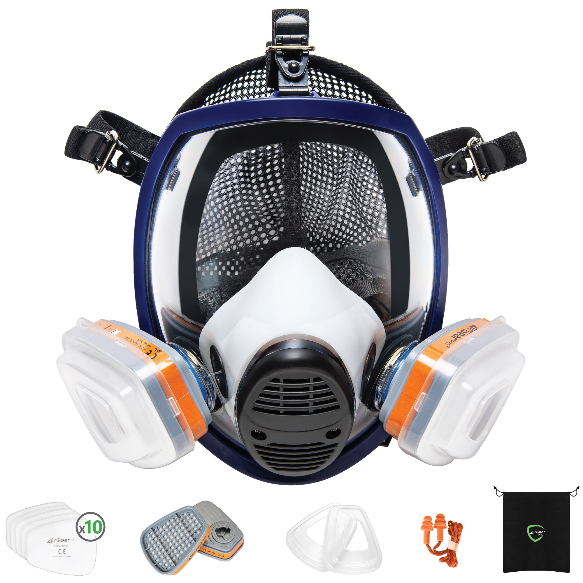 AirGearPro G-750 Vollgesichtsmaske mit A1P2-Filtern
