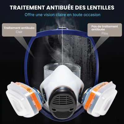 Masque de Protection Respiratoire Intégral G-750 avec Filtres A1P2