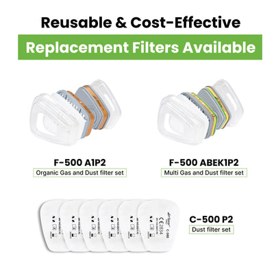 M-500 Respirator Mask with A1P2 Filters