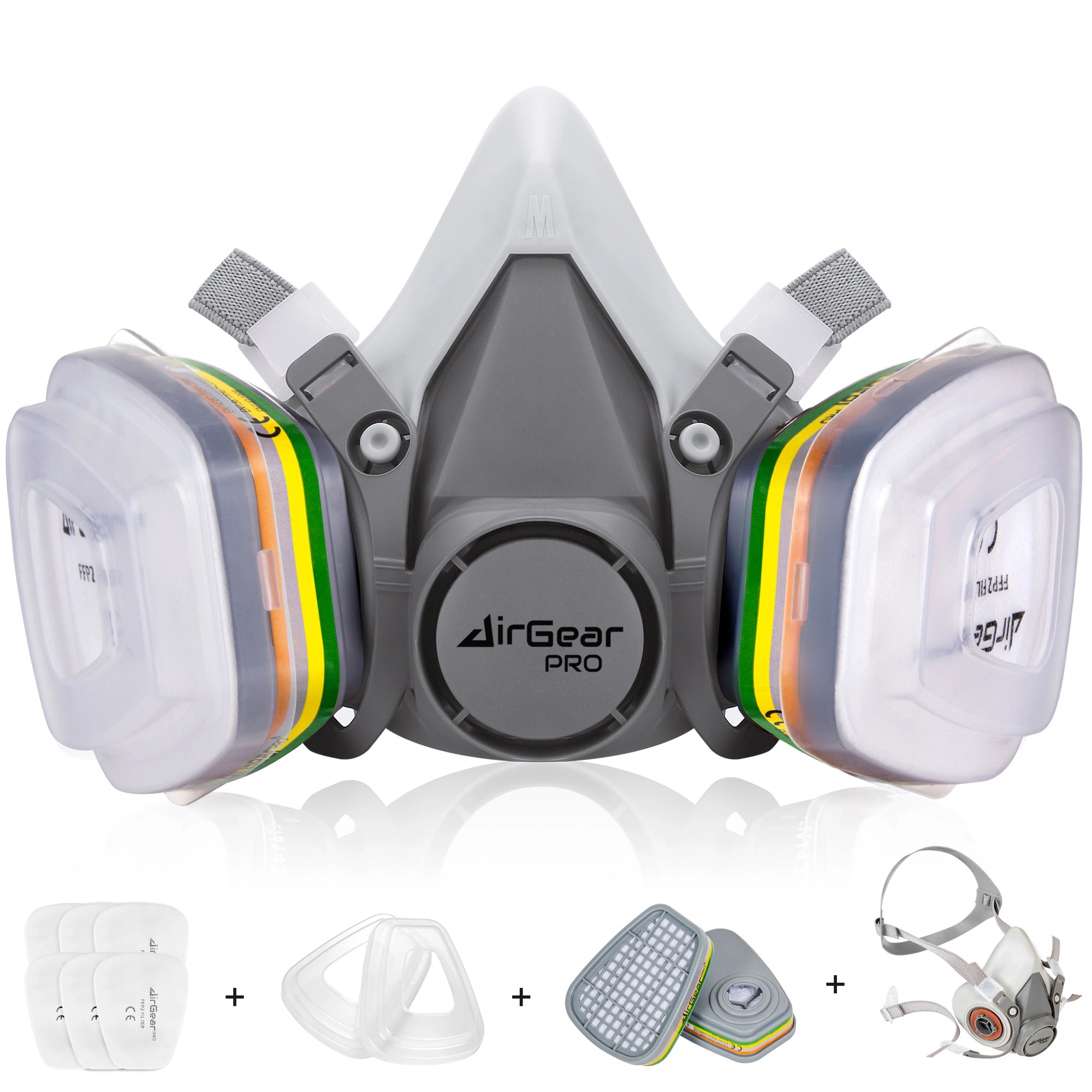 M-500 Atemschutzmaske mit ABEK1-P2 Mehrgasfiltern