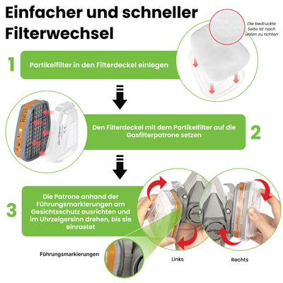 M-500 Lackiermaske mit A1P2-Filtern