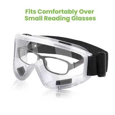 Vision-1000 Anti-Fog Safety Goggles - 2-Pack with Earplugs