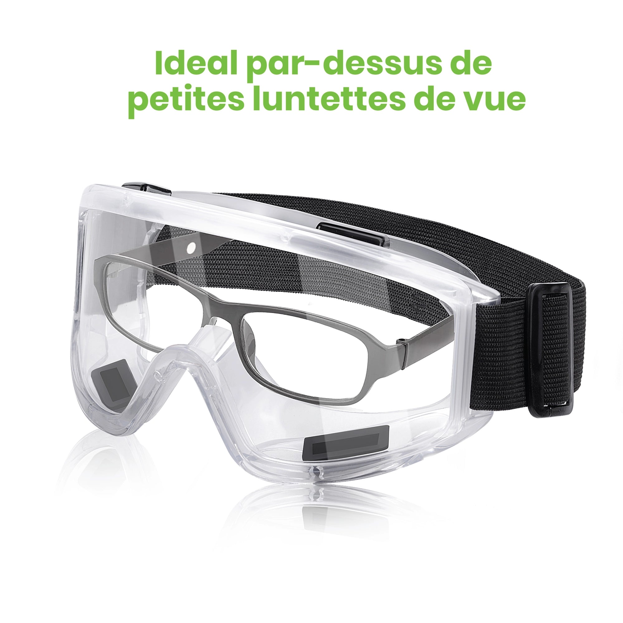 Lunettes de Protection Vision-1000 Anti-Buée - Lot de 2 avec Bouchons d'Oreilles